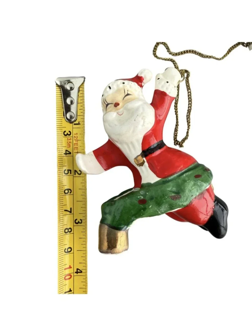 Vintage Dan Brechner Santa Claus & Reindeer Candle Climber Holder *READ*